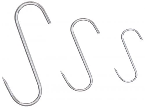38x Contacto Fleischhaken, Edelstahl, Qualität Länge: 8,5 Cm, Stärke: 4 Mm