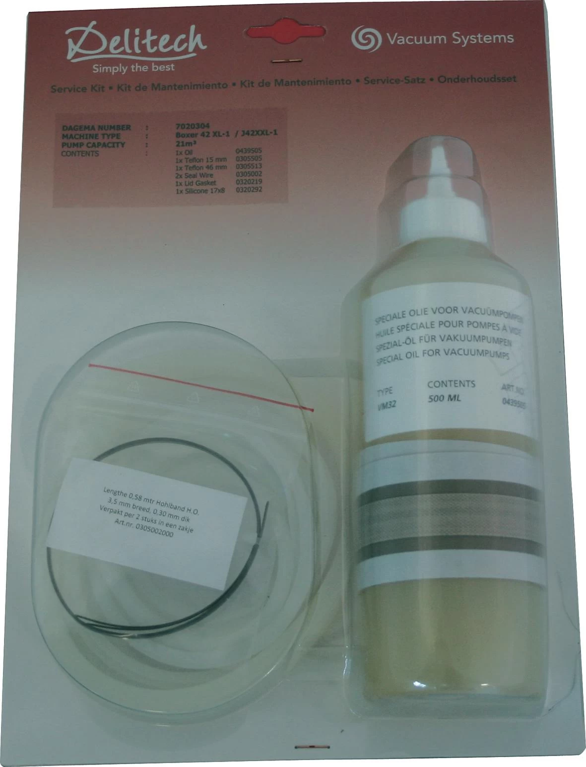 Henkelman Service-Satz Für Vakuummaschine Jumbo 42 XL Und 42 XXL Delitech