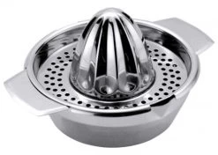 2x Contacto Zitruspresse Aus Edelstahl 18/10, Hochglänzend, Schwere Qualität, Zweiteilig