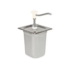 Schneider® Dosierspender GN-Behälter Einfach (weiss) Inhalt 3 Liter - 178x166x323mm
