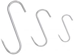 20x Contacto Fleischhaken, Edelstahl, Mit Je Einem Stumpfen Und Spitzen Ende,Länge: 14 Cm, Stärke: 6 Mm