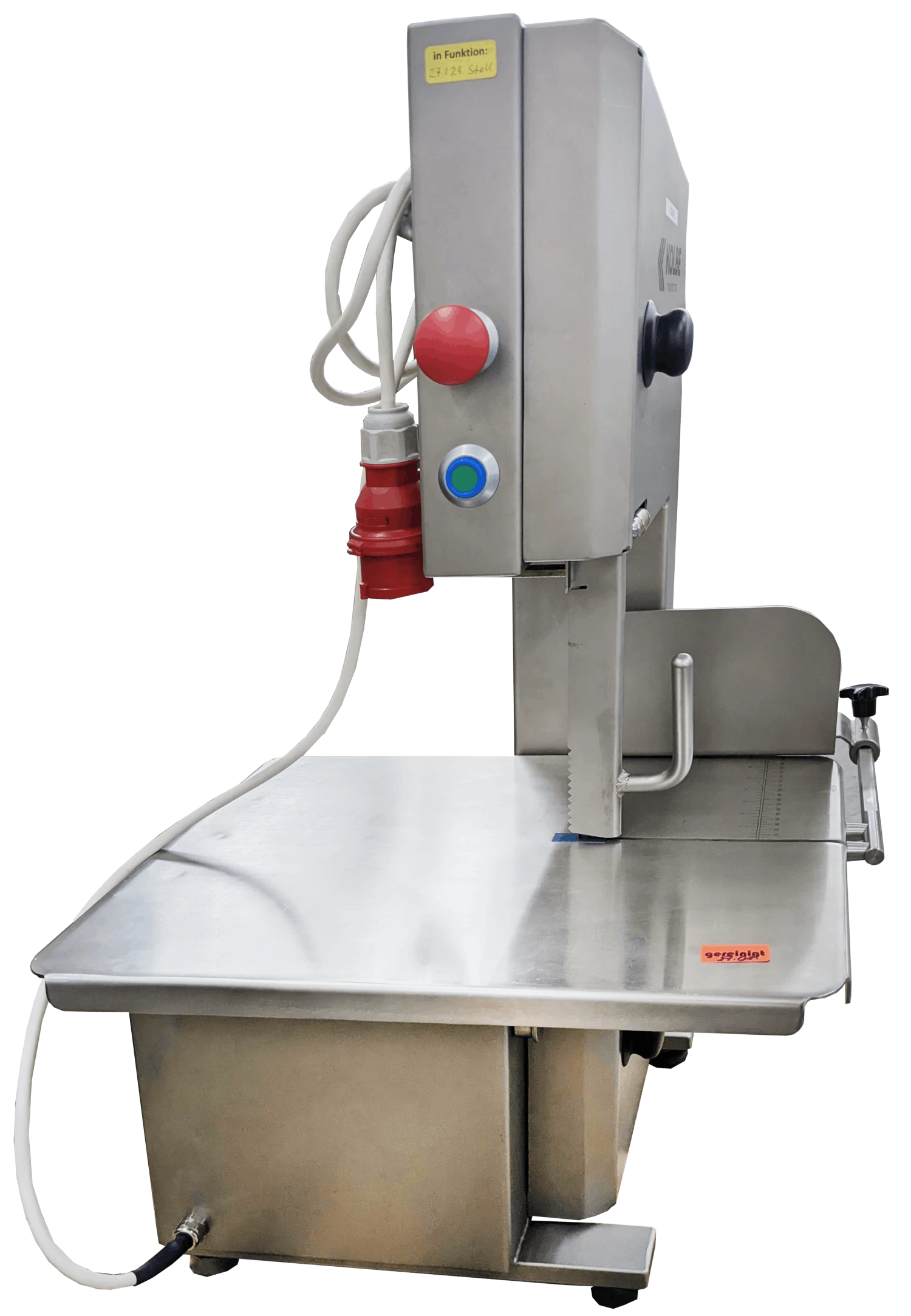 Knochenbandsäge Kolbe K220 Bandsäge Tischmodell Fleischsäge 400V Linksauslage